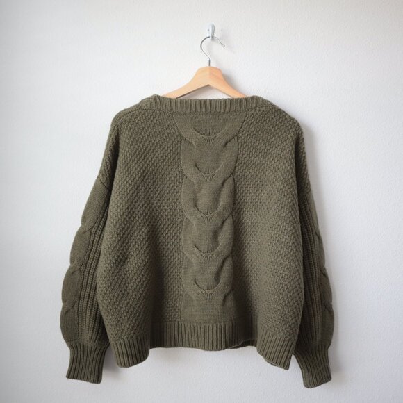 J.Crew Cable Knit Wool Blend Sweater | S - Picture 5 of 5